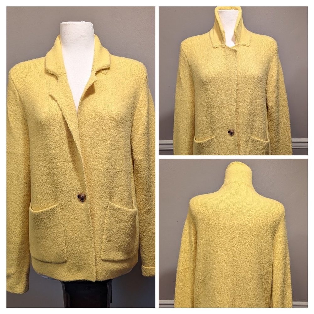 Yellow Ann Taylor Sweater Jacket Size S NWT